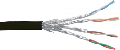 Attēls no InLine Patchcord sieciowy S/FTP, PiMF, Cat.6, czarny, AWG27, PVC, CU, 100m (76499S)
