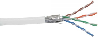 Attēls no InLine Patchcord sieciowy SF/UTP, Cat.5e, AWG26, CCA, PVC, biay, 100m (72099W)