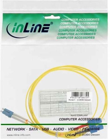 Изображение InLine Patchcord wiatowodowy Duplex LC/SC 9/125µm, 0.5m (88656S)