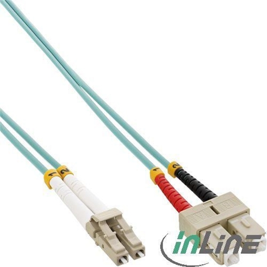 Изображение InLine Patchcord wiatowodowy LC/SC, 50/125µm, OM3, 1m (88641O)