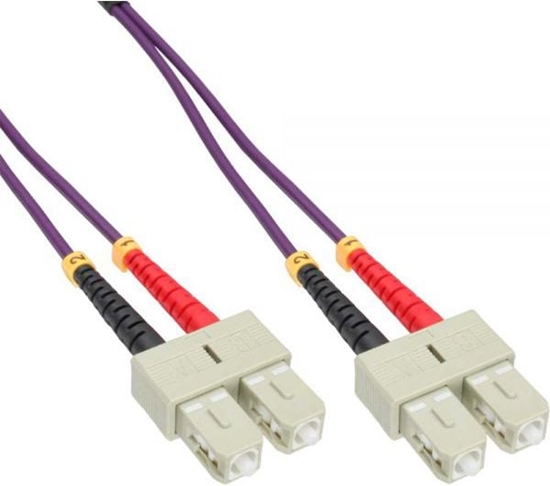 Изображение InLine Patchcord wiatowodowy SC/SC, 50/125µm, OM4 0.5m (83555P)