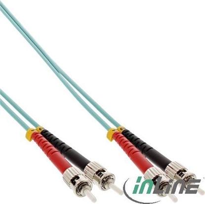Attēls no InLine Patchcord wiatowodowy ST/ST, 50/125µm, OM3, 3m (81503O)