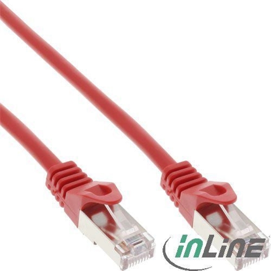 Изображение InLine Patchcord, Cat.5e, SF/UTP, 10m, czerwony (72500R)