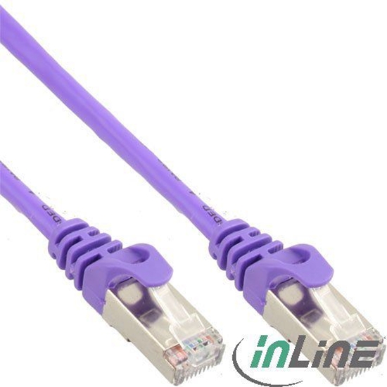 Изображение InLine Patchcord, Cat.5e, SF/UTP, 3m, Fioletowy (72503P)