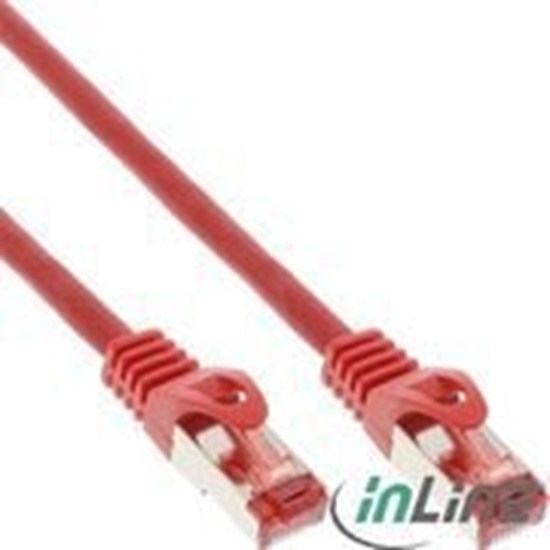 Picture of InLine Patchcord, Cat.6, S/FTP, 0.5m, czerwony (76450R)