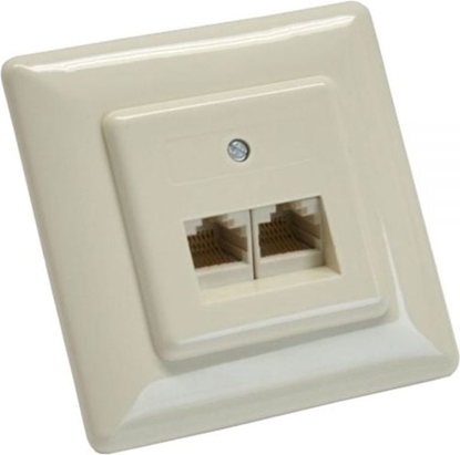 Изображение InLine Puszka cienna 2x RJ45, 2x 8 Port (69989C)