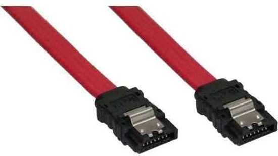Picture of InLine SATA - SATA, 0.15m, Czerwony (27701V)