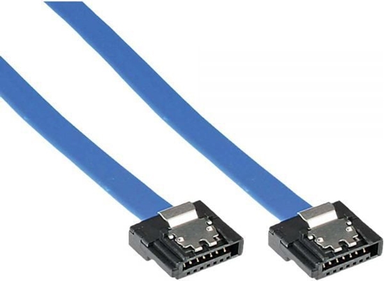 Picture of InLine SATA - SATA, 0.5m, Niebieski (27705K)