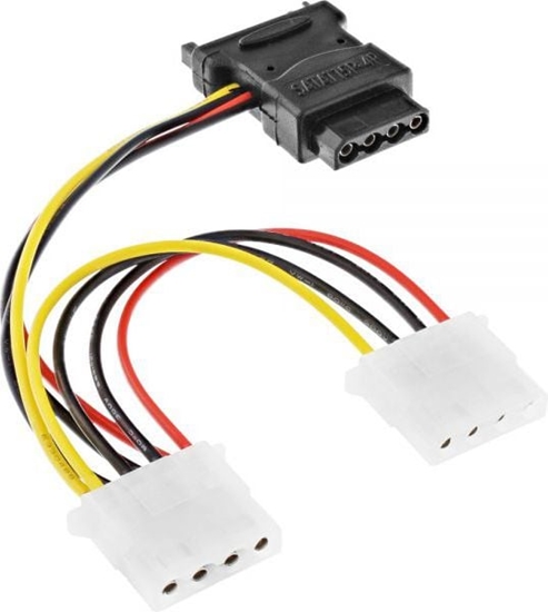 Picture of InLine SATA 15-pin - Molex x3, 0.15m, Wielokolorowy (29679)