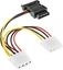 Picture of InLine SATA 15-pin - Molex x3, 0.15m, Wielokolorowy (29679)