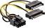 Attēls no InLine SATA 15-pin - PCIe 8-pin, 0.15m, óty (26628D)