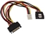 Picture of InLine SATA 15-pin x2 - 4-pin Floppy, 0.15m, Wielokolorowy (29691)