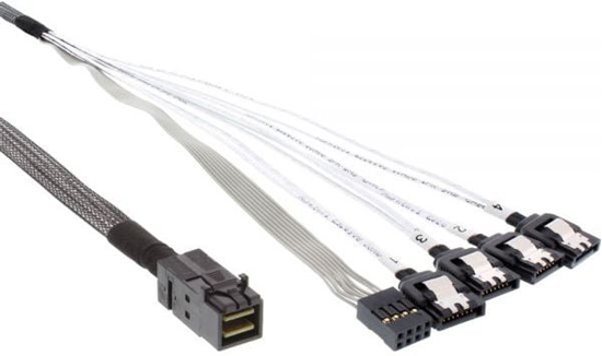 Изображение InLine SFF 8643 - SATA x4, 0.5m, Szary (27630A)