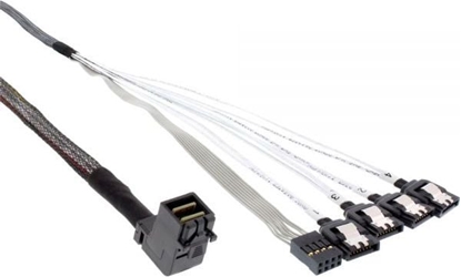 Attēls no InLine SFF 8643 - SATA x4, 0.5m, Szary (27631A)