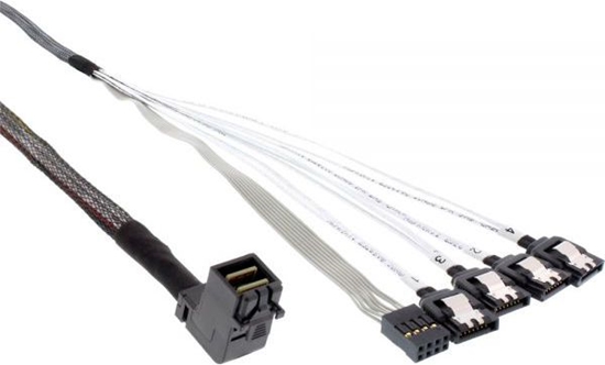 Изображение InLine SFF 8643 - SATA x4, 1m, Szary (27631B)