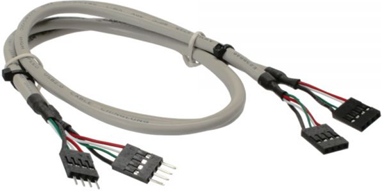 Изображение InLine USB 4 pin - USB 4 pin, 0.6m, Szary (33440J)