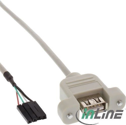 Picture of InLine USB zew. - USB wew., 0.4m, Szary (33440F)