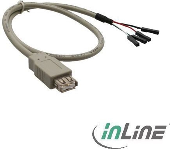 Picture of InLine USB zew. - USB wew., 0.4m, Szary (33440L)