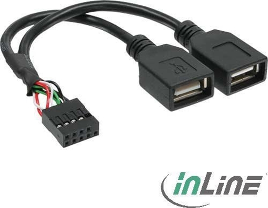 Picture of InLine USB zew. - USB wew., Czarny (33440M)