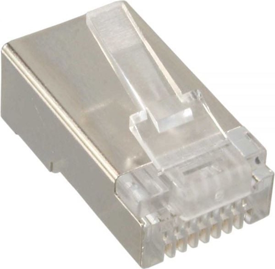 Picture of InLine Wtyczka RJ45 do sztywnych kabli instalacyjnyc, górny, AWG24, 10 szt (74559)