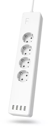 Изображение INTELIGENTNY PRZEDUACZ WI-FI, 4 GNIAZDA Z OSOBNYM WCZNIKIEM, 4X USB