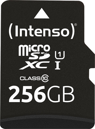 Attēls no Intenso microSDXC          256GB C10 UHS-I U1 Performance Adapter