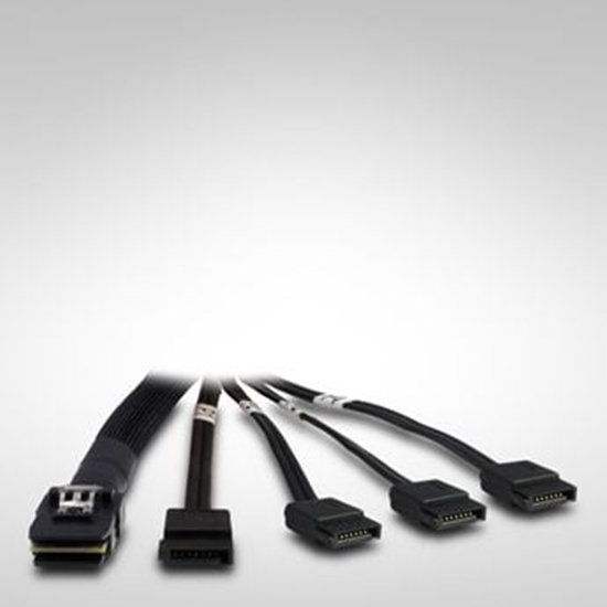 Изображение Inter-Tech SFF 8087 - SATA x4, 0.65m, Czarny (88885237)