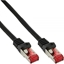 Изображение Intos Patchcord S/FTP, PiMF, Cat.6, 250MHz, halogen free, czarny 0.5m (76950S)