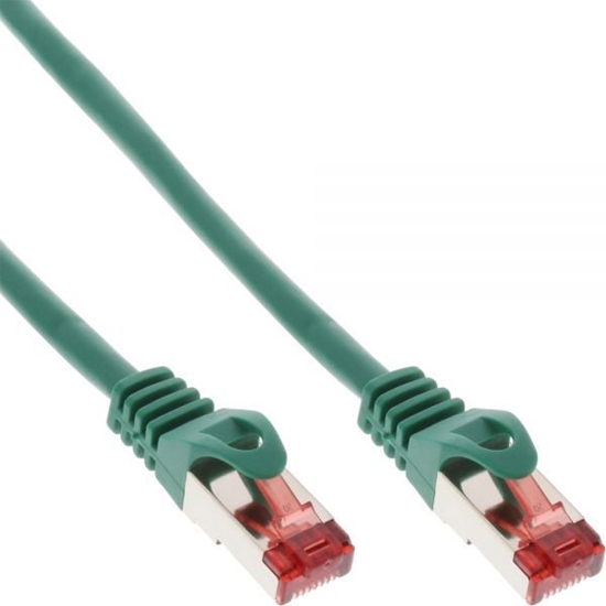 Изображение Intos Patchcord S/FTP, PiMF, Cat.6, 250MHz, halogen free, zielony 0.5m (76950G)