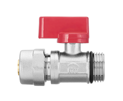 Picture of Invena Kurek kulowy MINI z dawikiem ze zczk pex GZ½" x 16mm x 2mm - ZK-57-C15