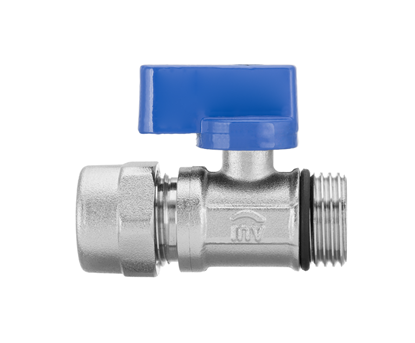 Picture of Invena Kurek kulowy MINI z dawikiem ze zczk pex GZ½" x 16mm x 2mm - ZK-57-N15