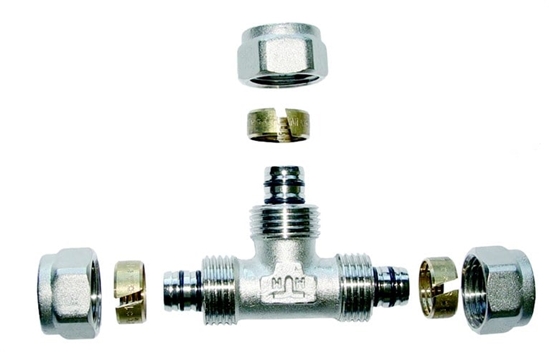 Изображение Invena Trójnik równoprzelotowy 16x16x16x2mm - PA-08-002