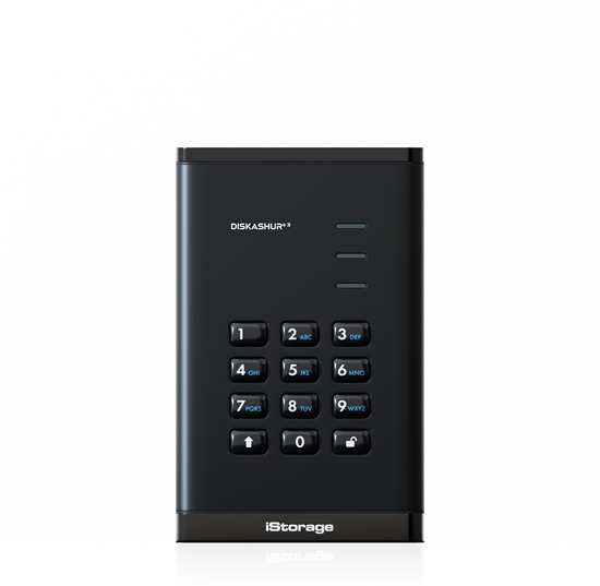 Picture of iStorage diskAshur3 HDD zewntrzny dysk twarde 5 TB USB Type-C 3.2 Gen 1 (3.1 Gen 1) Czarny