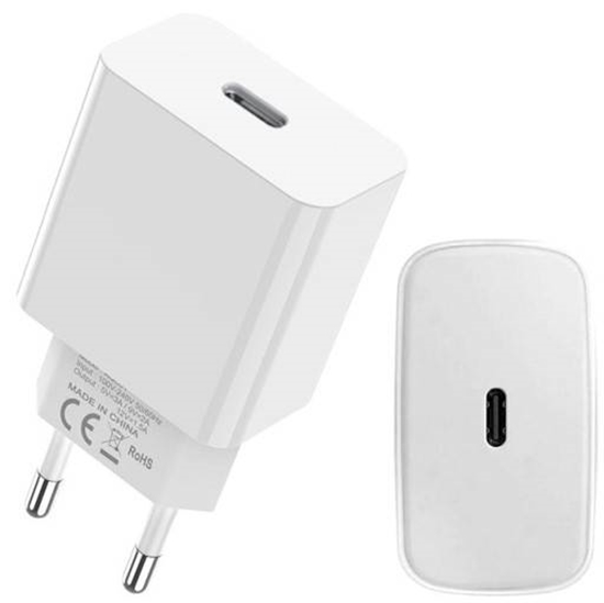 Picture of Jellico C8 PD 20W QC 3.0 Smart Adaptive Fast Charger with 1x USB-C (5-12V) White
