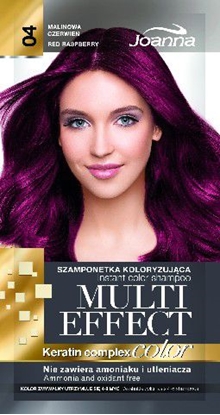 Изображение Joanna Multi Effect Color Keratin Complex Szamponetka 04 Malinowa Czerwie 35 g