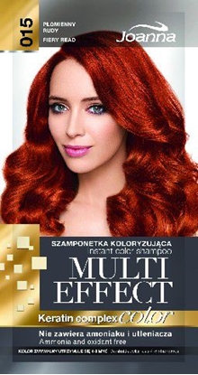 Изображение Joanna Multi Effect Color Keratin Complex Szamponetka 15 Pomienny Rudy 35 g