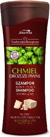 Изображение Joanna Tradycyjna Receptura Szampon do wosów normalizujcy Chmiel i Drode Piwne 300ml - 521612