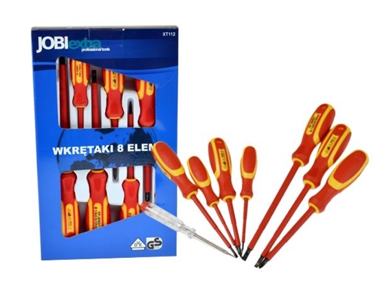 Изображение JOBIextra Wkrtaki dla elektryków VDE zestaw 8szt. (XT112)
