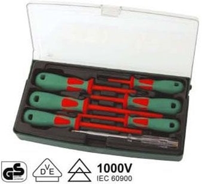 Attēls no Jonnesway Komplet wkrtaków izolowanych 1000V paskie i krzyowe + próbnik 7szt. - DV13PP07S