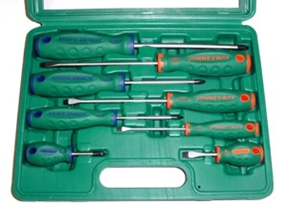 Attēls no Jonnesway Komplet wkrtaków paskich i krzyowych 8szt. + walizka - D71PP08S