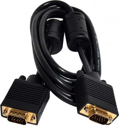 Attēls no Kabel Art D-Sub (VGA) - D-Sub (VGA) 5m czarny (KABSVGA_M/M_5M_ALOEM3)