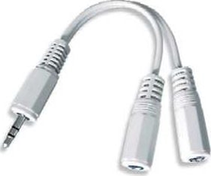 Picture of Kabel Gembird Jack 3.5mm - Jack 3.5mm x2 0.1m biay (CCA415W)