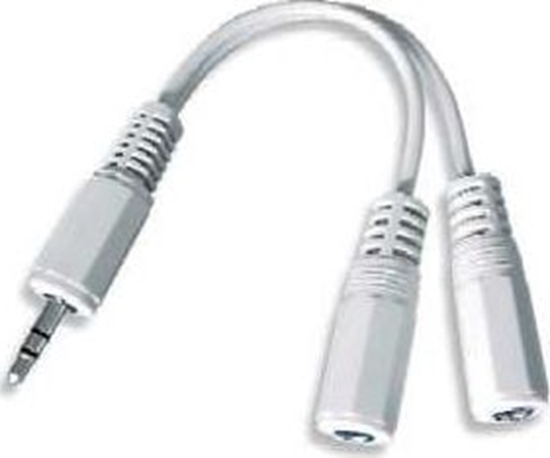 Picture of Kabel Gembird Jack 3.5mm - Jack 3.5mm x2 0.1m biay (CCA415W)