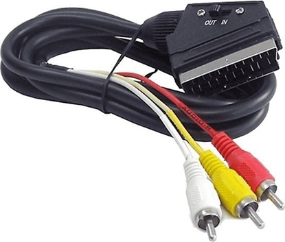 Picture of Kabel Gembird Scart - RCA (Cinch) x3 1.8m czarny (CCV519001)