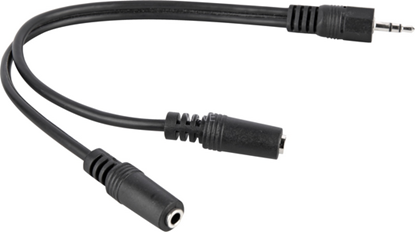 Изображение Kabel Goobay Jack 3.5mm - Jack 3.5mm x2 0.2m czarny (50464)