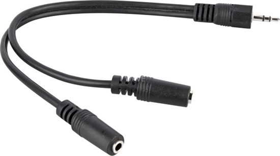 Picture of Kabel Goobay Jack 3.5mm - Jack 3.5mm x2 0.2m czarny (50464)