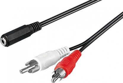 Attēls no Kabel Goobay Jack 3.5mm - RCA (Cinch) x2 1.4m czarny (50442)