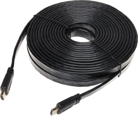 Picture of Kabel HDMI - HDMI 10m czarny (HDMI-10-FL)