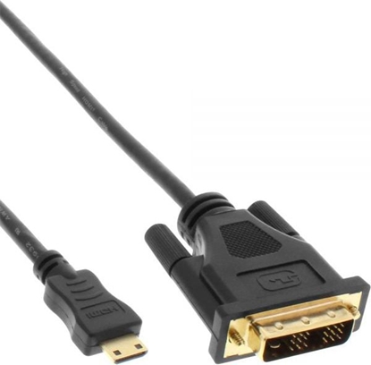Attēls no Kabel InLine HDMI Mini - DVI-D 0.5m czarny (17474P)