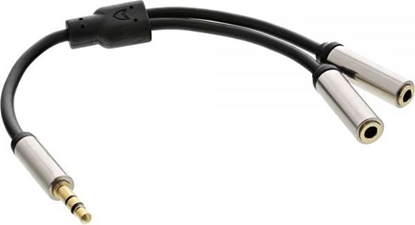 Attēls no Kabel InLine Jack 3.5mm - Jack 3.5mm x2 0.15m srebrny (99250)